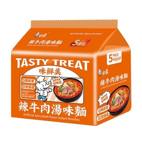 白象 味鲜美系列 辣牛肉汤味方便面 五连包 86g*5